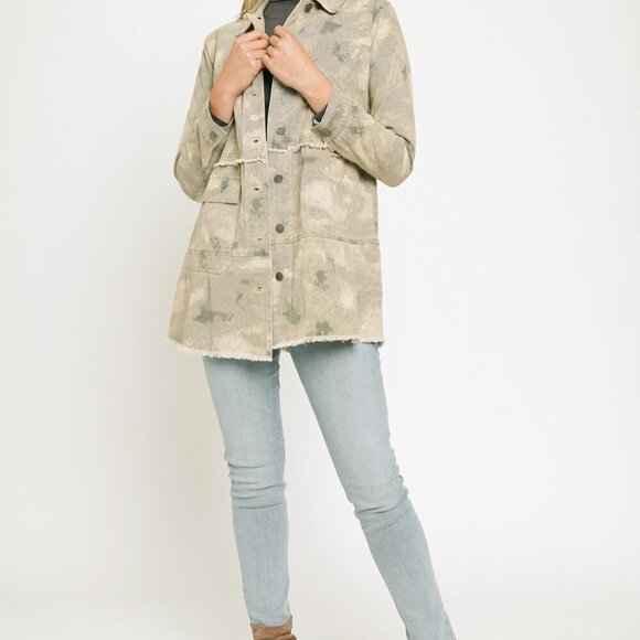 MYSTREE TIERED LONG TRUCKER JACKET - Picture 2 of 10